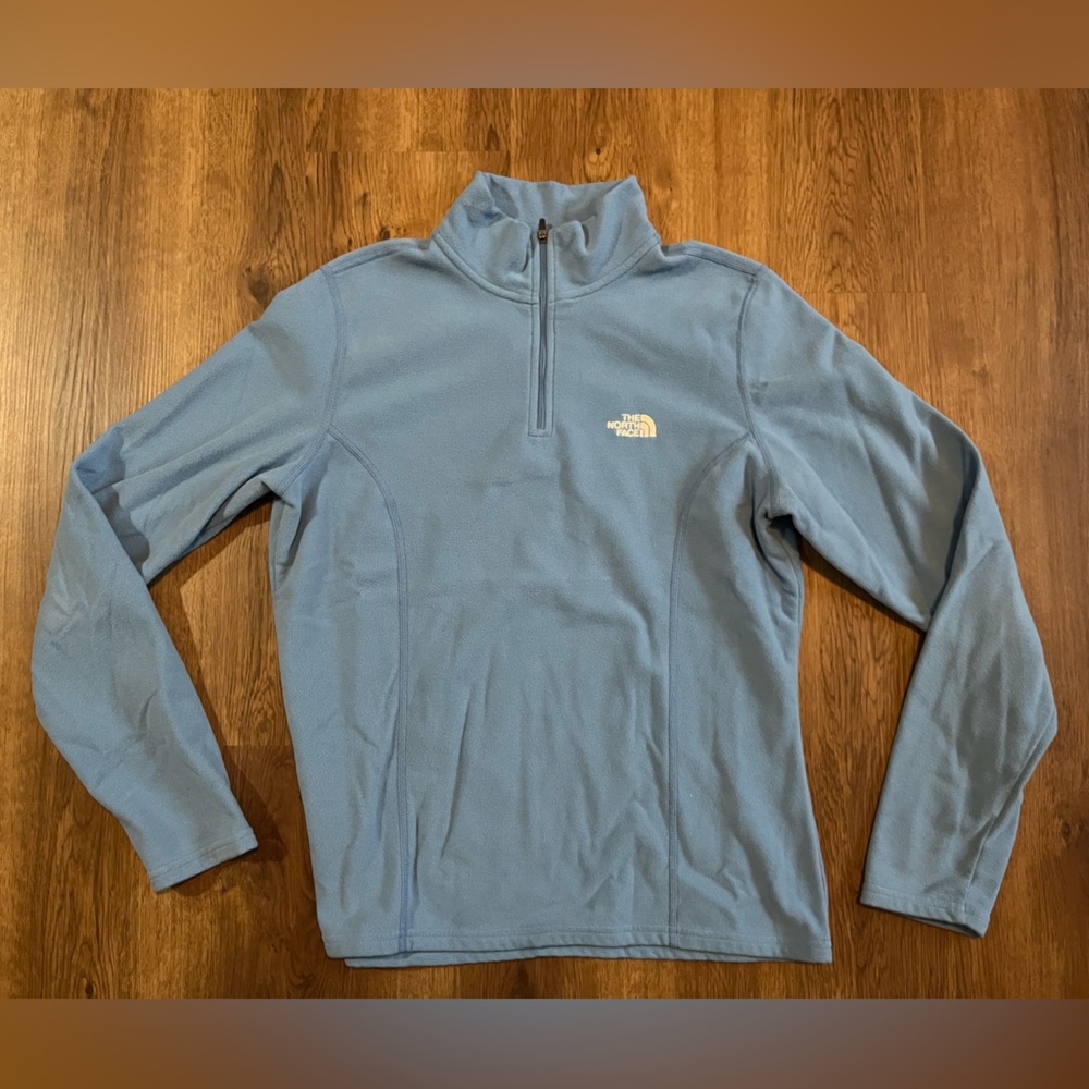 The North Face Light Blue Half-Zip Fleece